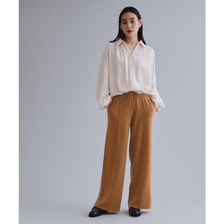 【es】ニットワイドパンツ【洗濯機OK】 | OPAQUE.CLIP | 詳細画像6 