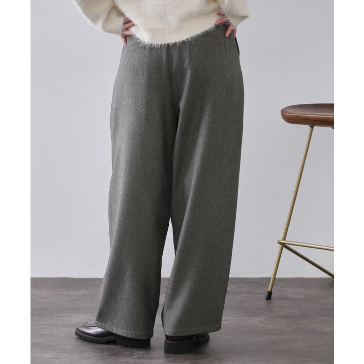 メランジ カーヴィーパンツ【洗濯機OK】 | OPAQUE.CLIP | 詳細画像1 