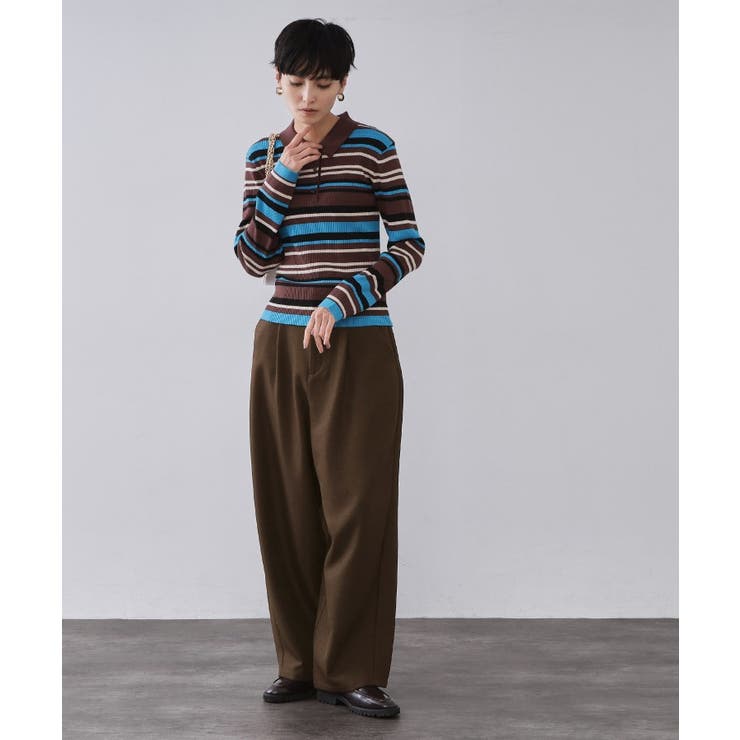 メランジ カーヴィーパンツ【洗濯機OK】 | OPAQUE.CLIP | 詳細画像6 