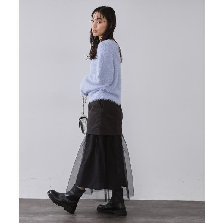 チュールドッキングデザインスカート【洗濯機OK】 | OPAQUE.CLIP | 詳細画像3 