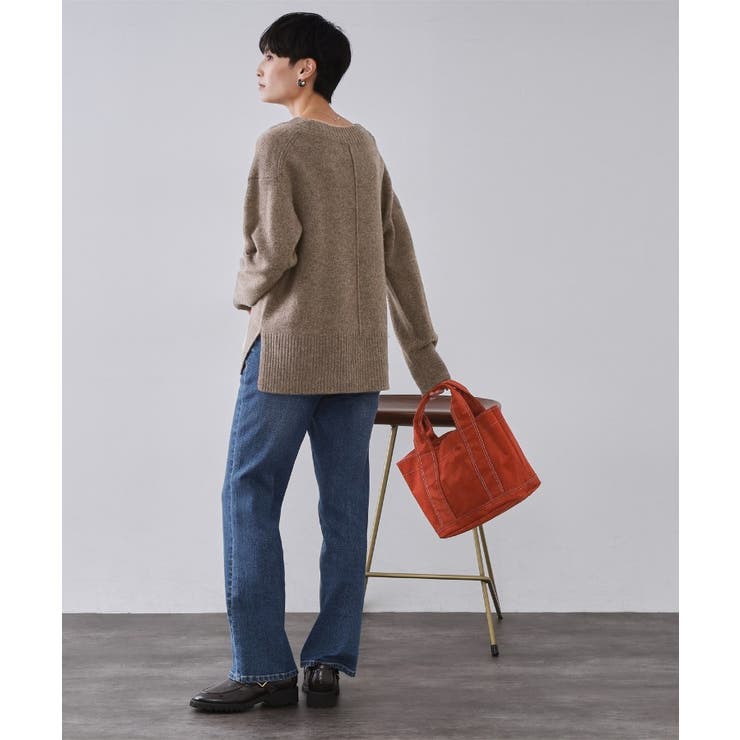 リラクシーVネックミドルゲージニット【洗える】 | OPAQUE.CLIP | 詳細画像7 