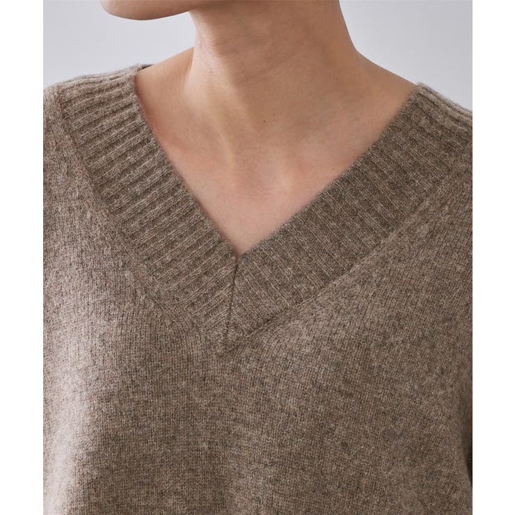 リラクシーVネックミドルゲージニット【洗える】 | OPAQUE.CLIP | 詳細画像12 