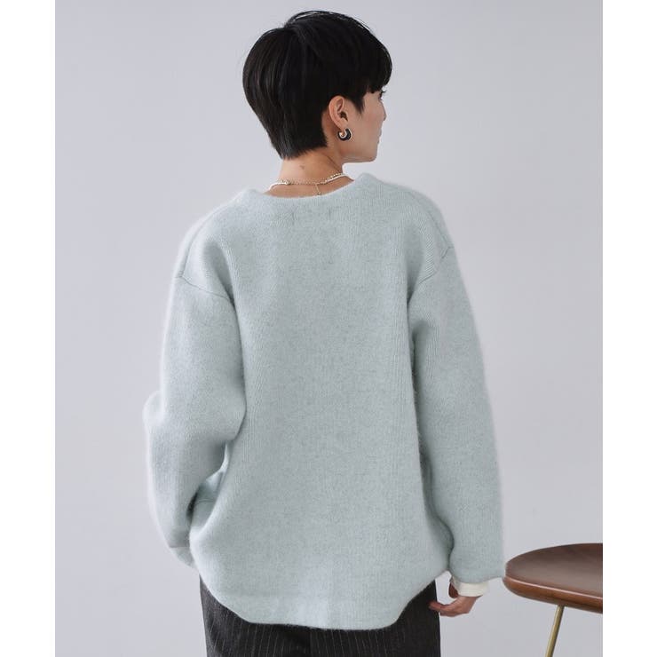 アンゴラ/フォックスブレンド ニットカーディガン【洗濯機OK】 | OPAQUE.CLIP | 詳細画像9 