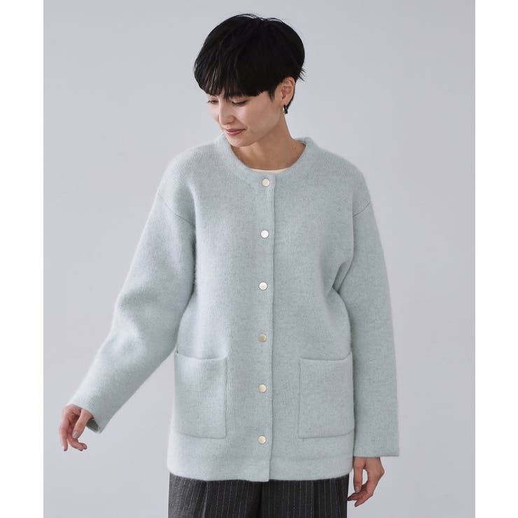 アンゴラ/フォックスブレンド ニットカーディガン【洗濯機OK】 | OPAQUE.CLIP | 詳細画像13 