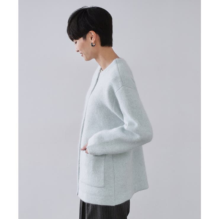 アンゴラ/フォックスブレンド ニットカーディガン【洗濯機OK】 | OPAQUE.CLIP | 詳細画像14 