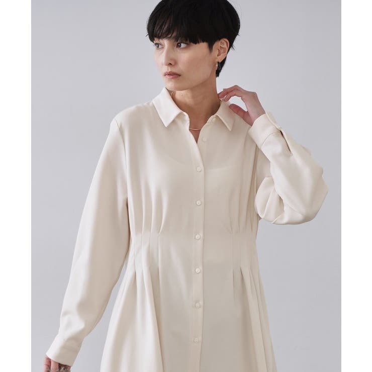 ウエストタックフィット&フレアワンピース【洗濯機洗いOK】 | OPAQUE.CLIP | 詳細画像5