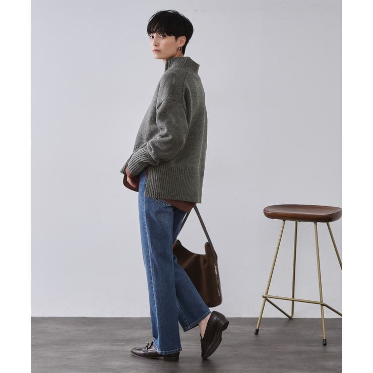 ハーフジップミドルゲージニット【洗濯機OK】 | OPAQUE.CLIP | 詳細画像3 