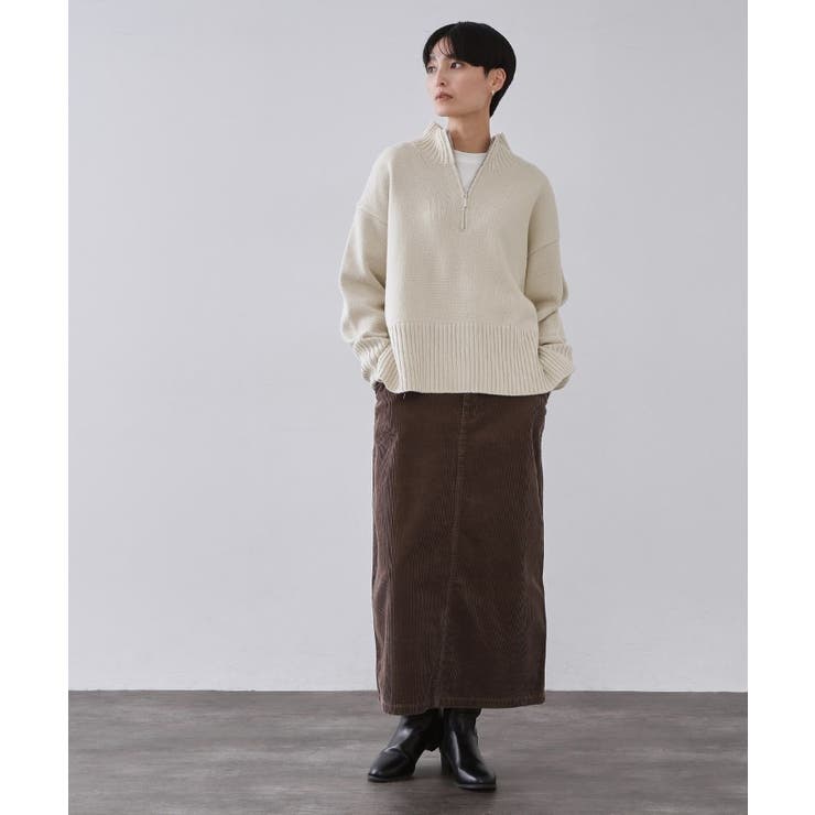 ハーフジップミドルゲージニット【洗濯機OK】 | OPAQUE.CLIP | 詳細画像6 