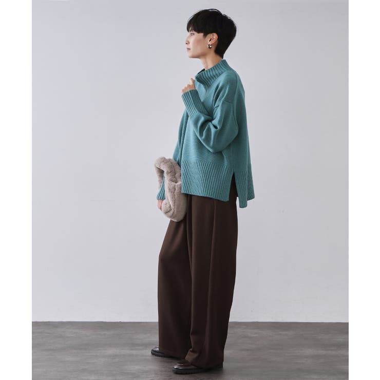 ハーフジップミドルゲージニット【洗濯機OK】 | OPAQUE.CLIP | 詳細画像11 