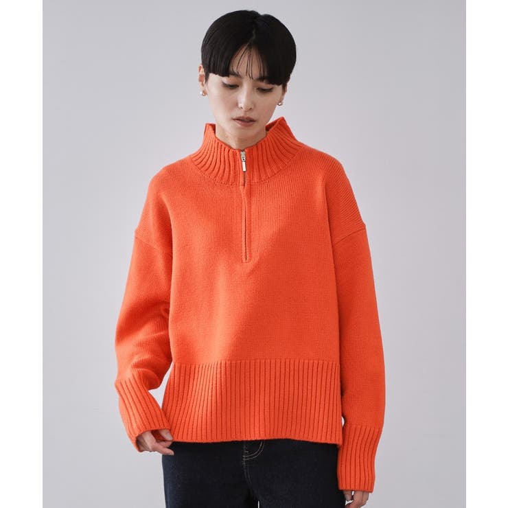 ハーフジップミドルゲージニット【洗濯機OK】 | OPAQUE.CLIP | 詳細画像17 