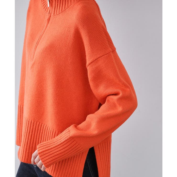 ハーフジップミドルゲージニット【洗濯機OK】 | OPAQUE.CLIP | 詳細画像21 