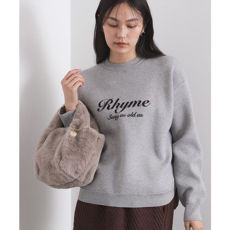 襟付きロゴジャカードニット【洗濯機OK】 | OPAQUE.CLIP | 詳細画像19 