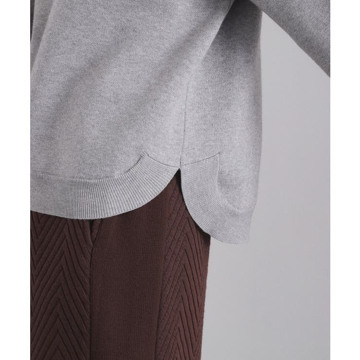 襟付きロゴジャカードニット【洗濯機OK】 | OPAQUE.CLIP | 詳細画像27 