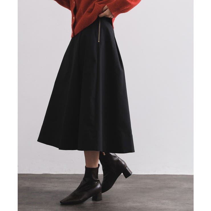 タフタフレアスカート【洗濯機OK】 | OPAQUE.CLIP | 詳細画像1 