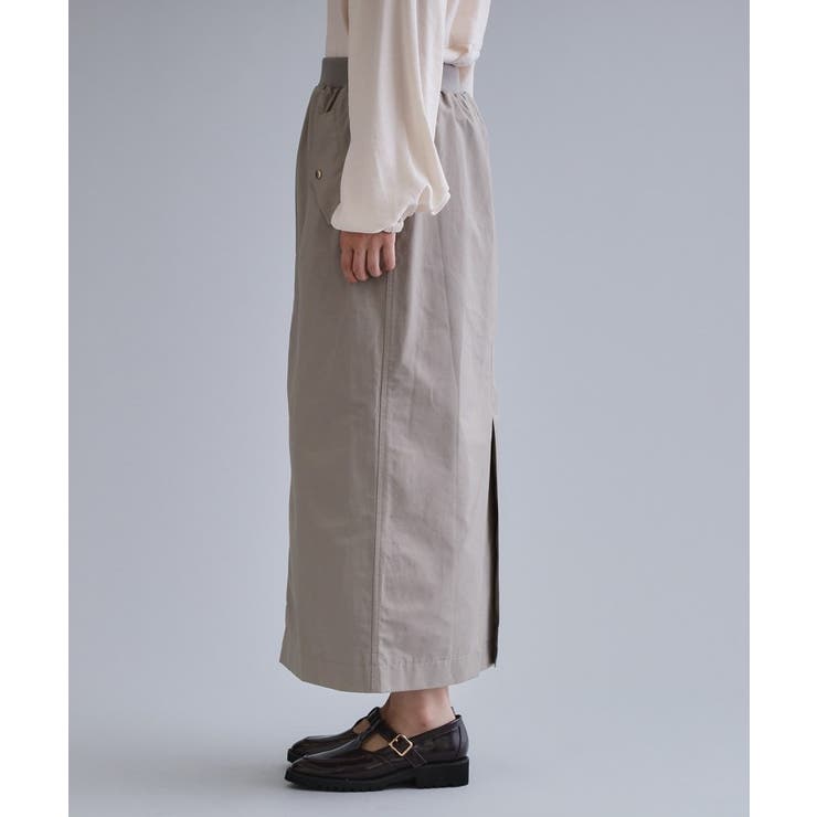 【es】リブナロースカート【洗濯機OK】 | OPAQUE.CLIP | 詳細画像10 