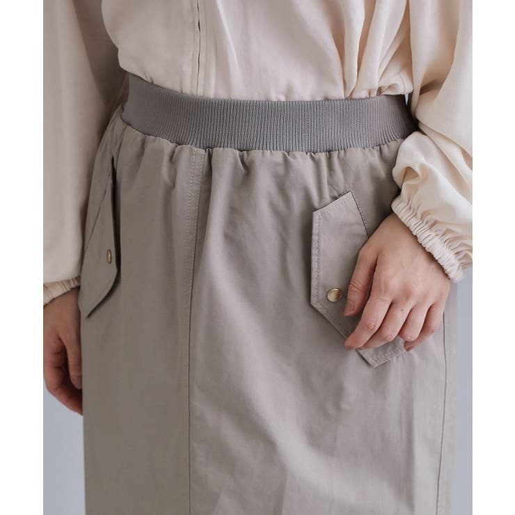 【es】リブナロースカート【洗濯機OK】 | OPAQUE.CLIP | 詳細画像12 