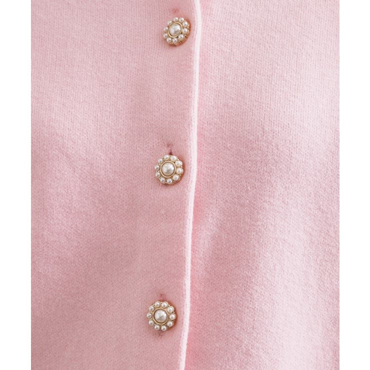 フェイクパールビジューボタンニットカーディガン【洗濯機OK】 | OPAQUE.CLIP | 詳細画像8 