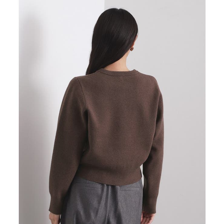 フェイクパールビジューボタンニットカーディガン【洗濯機OK】 | OPAQUE.CLIP | 詳細画像15 