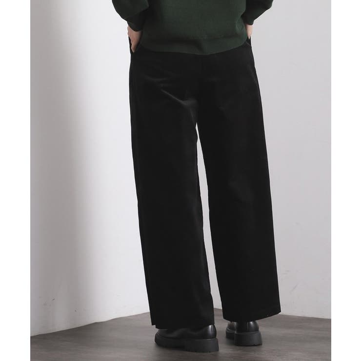 別珍タックワイドパンツ【洗える】 | OPAQUE.CLIP | 詳細画像1 