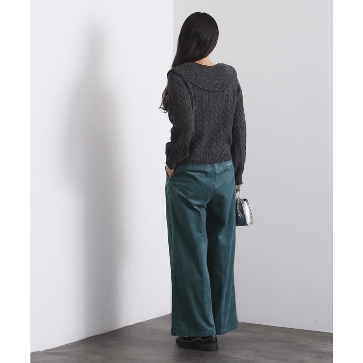 別珍タックワイドパンツ【洗える】 | OPAQUE.CLIP | 詳細画像7 