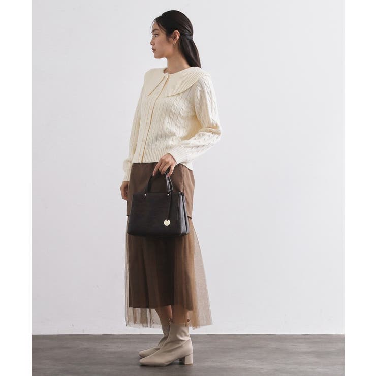 ビック襟ケーブルニット【洗濯機OK／抗ピル】 | OPAQUE.CLIP | 詳細画像3 