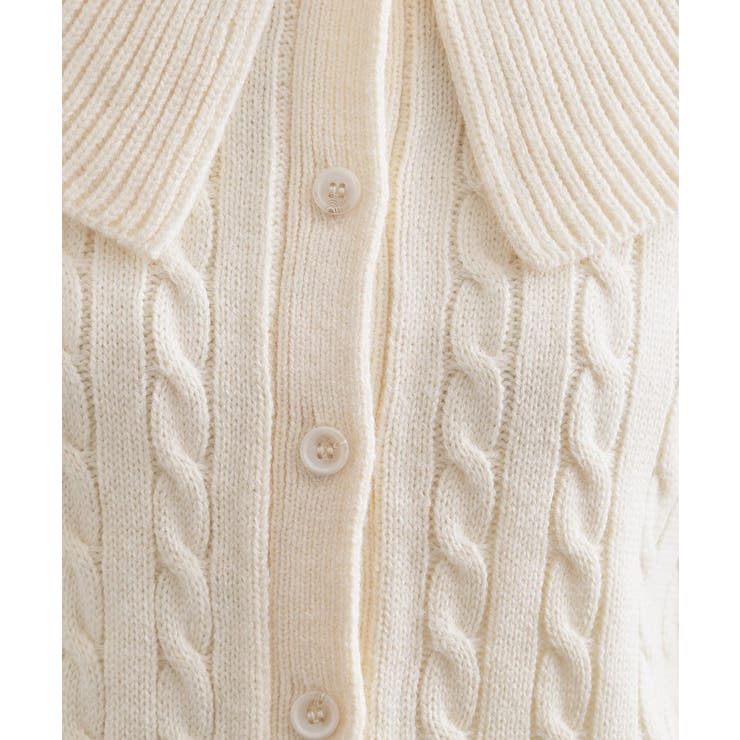 ビック襟ケーブルニット【洗濯機OK／抗ピル】 | OPAQUE.CLIP | 詳細画像4 