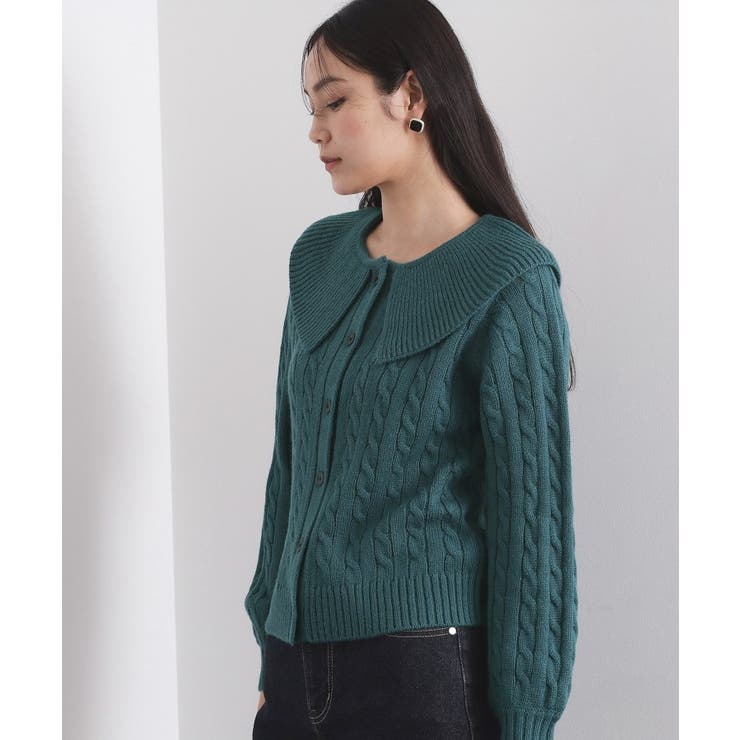 ビック襟ケーブルニット【洗濯機OK／抗ピル】 | OPAQUE.CLIP | 詳細画像9 