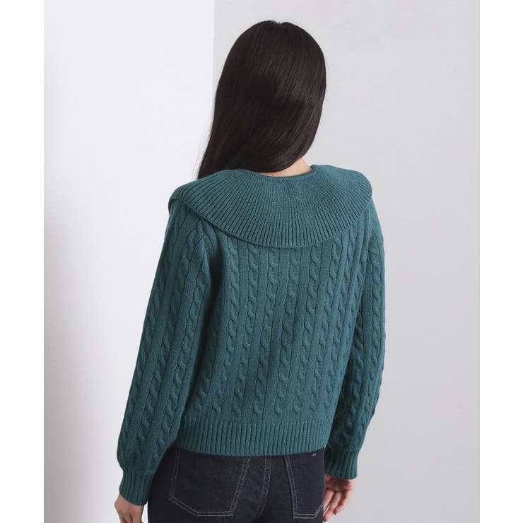 ビック襟ケーブルニット【洗濯機OK／抗ピル】 | OPAQUE.CLIP | 詳細画像15 