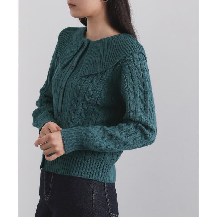 ビック襟ケーブルニット【洗濯機OK／抗ピル】 | OPAQUE.CLIP | 詳細画像17 