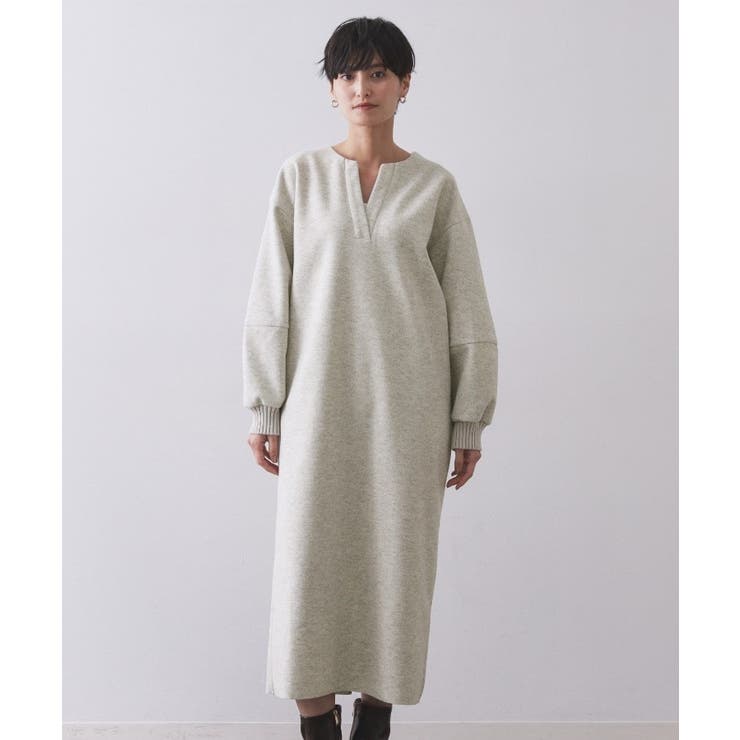 ストレッチメルトンキーネックワンピ【洗濯機OK】 | OPAQUE.CLIP | 詳細画像9 