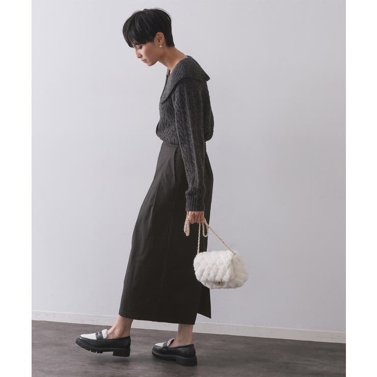 ストレッチタックナロースカート【洗濯機OK】 | OPAQUE.CLIP | 詳細画像3 