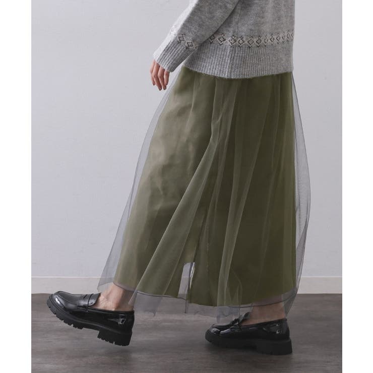 チュールイージーギャザースカート【洗濯機OK】 | OPAQUE.CLIP | 詳細画像24 