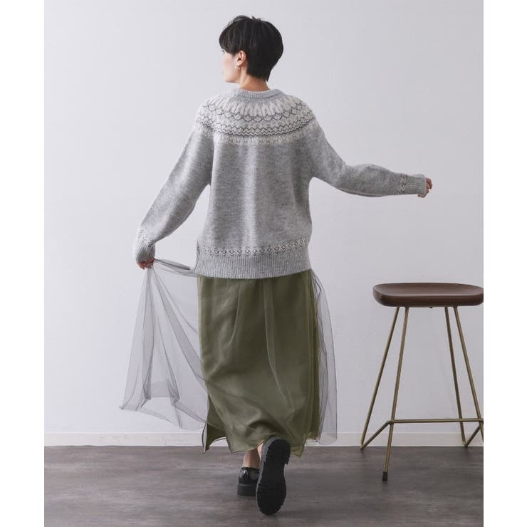 チュールイージーギャザースカート【洗濯機OK】 | OPAQUE.CLIP | 詳細画像25 