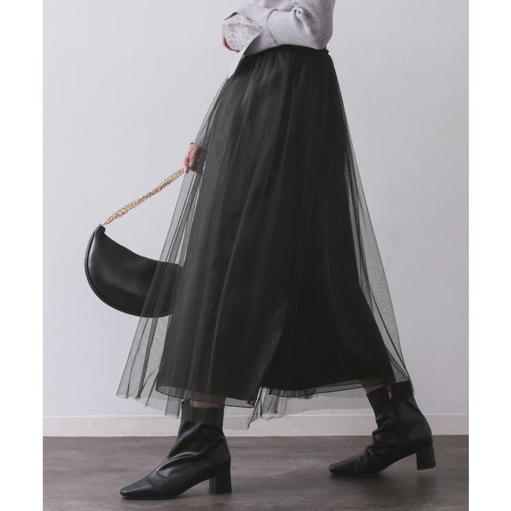 チュールイージーギャザースカート【洗濯機OK】 | OPAQUE.CLIP | 詳細画像28 