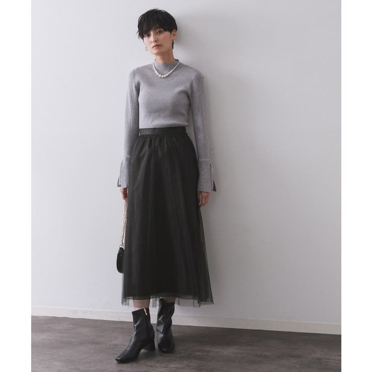 チュールイージーギャザースカート【洗濯機OK】 | OPAQUE.CLIP | 詳細画像30 