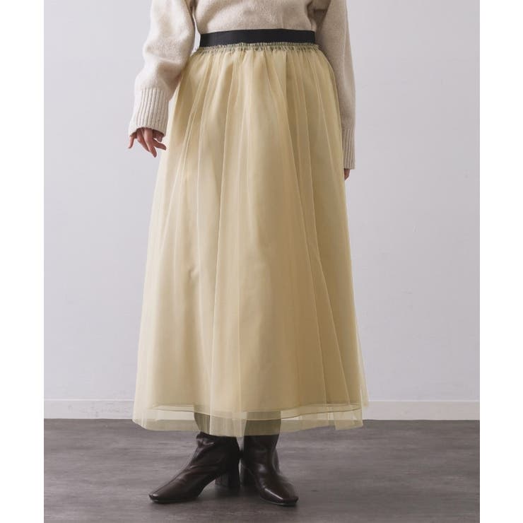 チュールイージーギャザースカート【洗濯機OK】 | OPAQUE.CLIP | 詳細画像37 