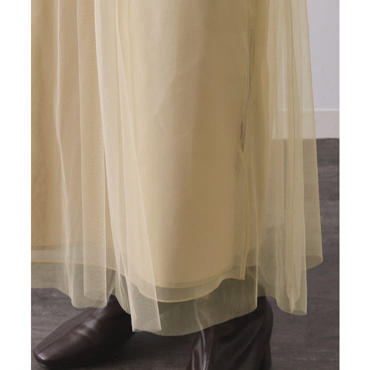 チュールイージーギャザースカート【洗濯機OK】 | OPAQUE.CLIP | 詳細画像42 