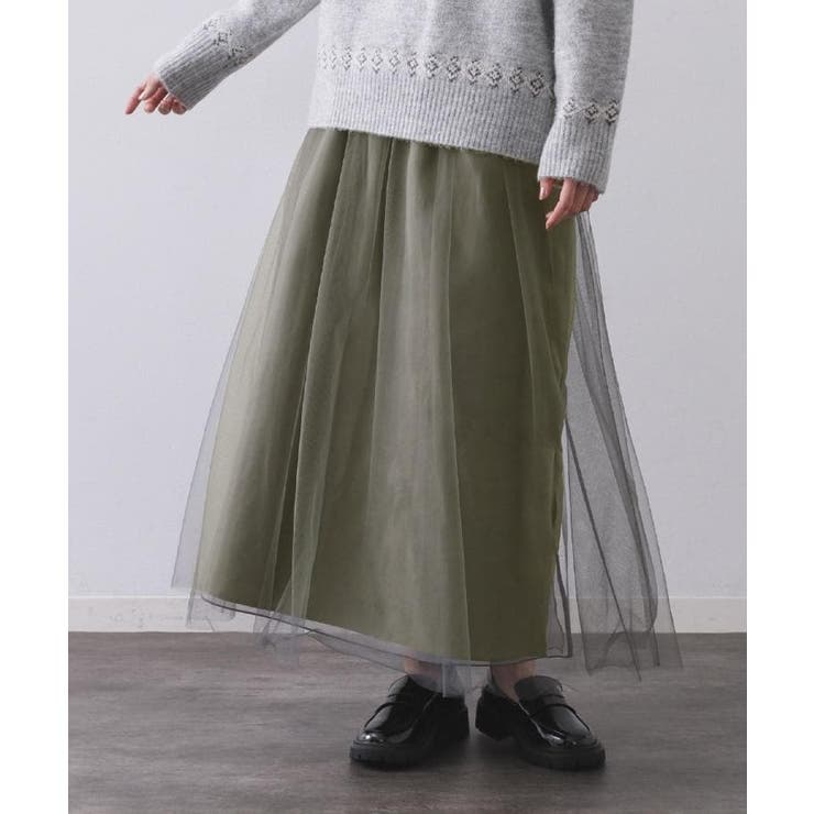 チュールイージーギャザースカート【洗濯機OK】 | OPAQUE.CLIP | 詳細画像23 