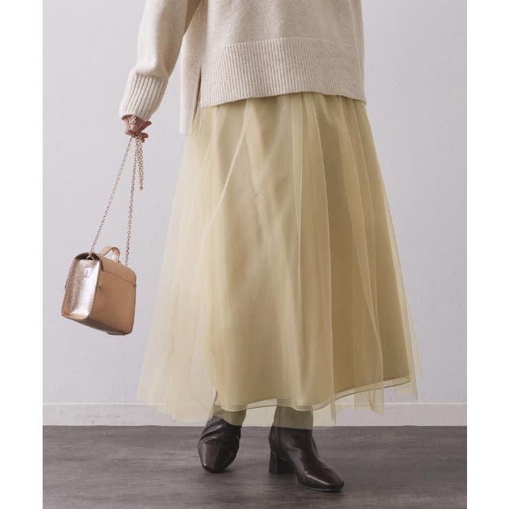 チュールイージーギャザースカート【洗濯機OK】 | OPAQUE.CLIP | 詳細画像44 