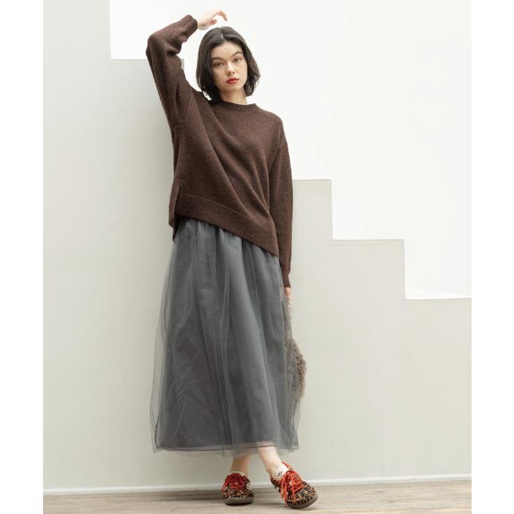 チュールイージーギャザースカート【洗濯機OK】 | OPAQUE.CLIP | 詳細画像4 