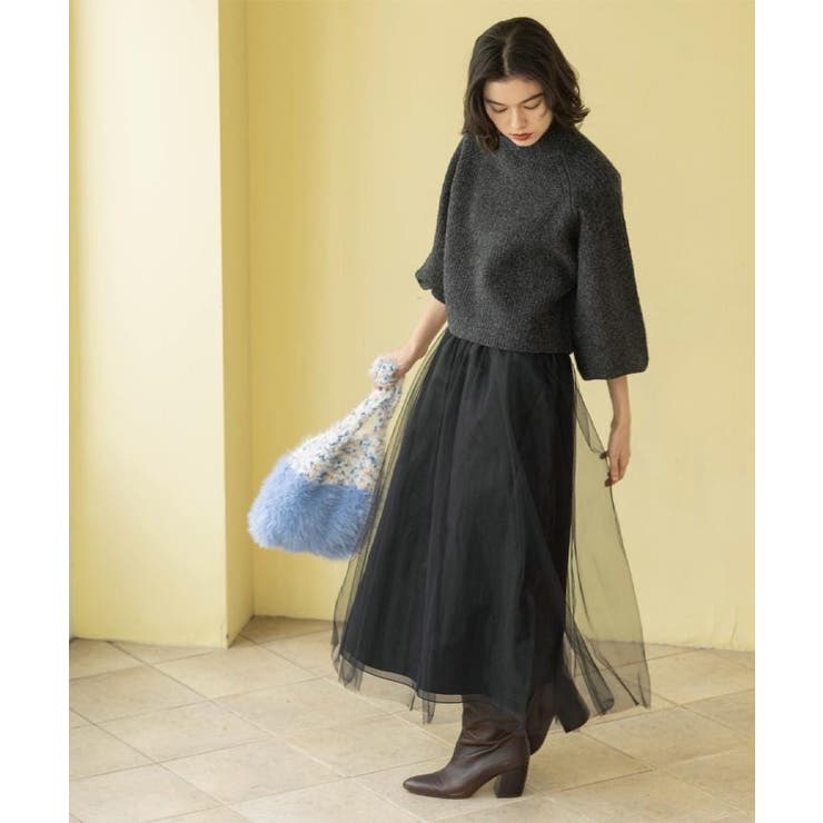 チュールイージーギャザースカート【洗濯機OK】 | OPAQUE.CLIP | 詳細画像8 