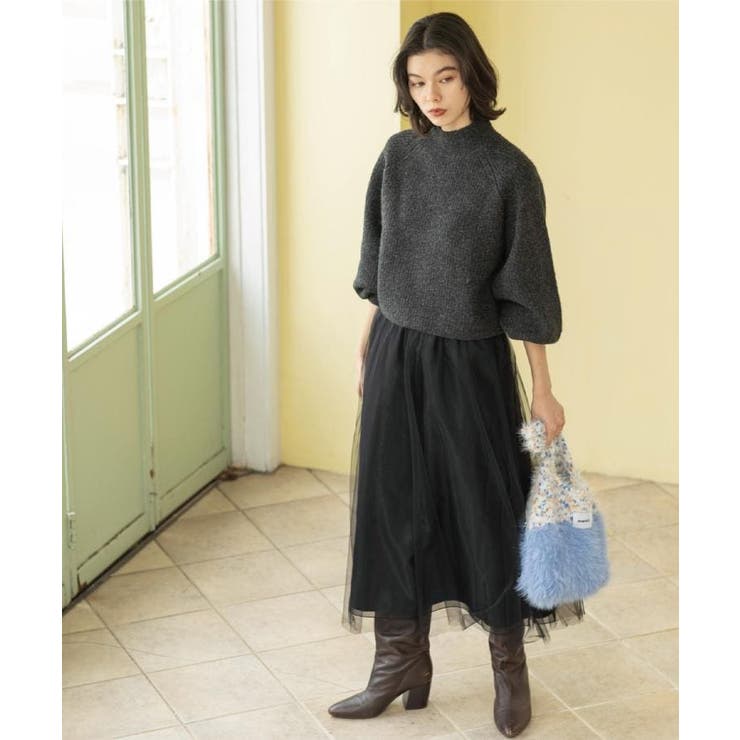 チュールイージーギャザースカート【洗濯機OK】 | OPAQUE.CLIP | 詳細画像12 