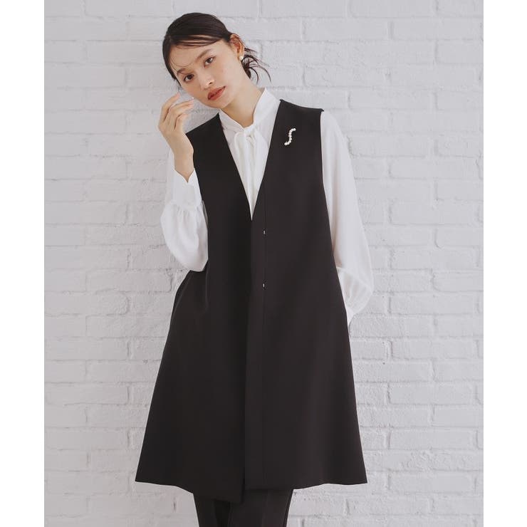 【入卒式／セレモニー】 Wクロスストレッチロングジレ フリーサイズ LEPSIM｜【入卒式/セレモニー】Wクロスストレッチロングジレ