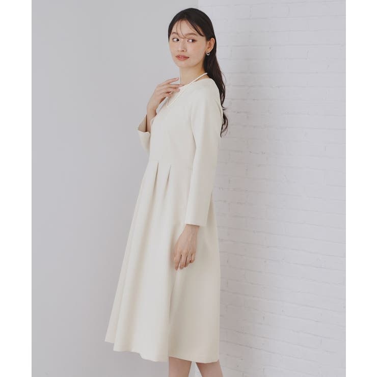 大人気 タックフレアワンピース ダブルクロス[品番：WRDW0211867 ワンピース