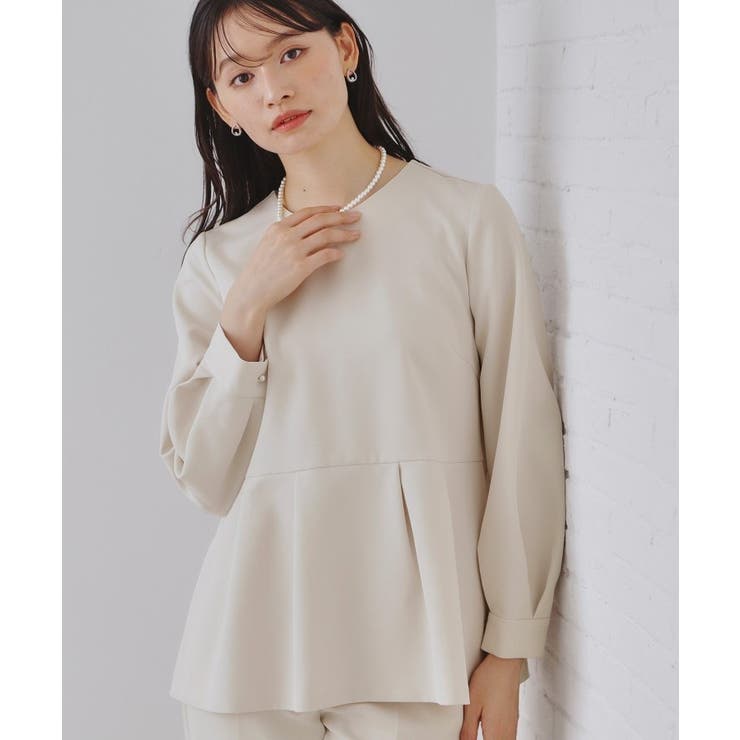 《通勤 セレモニー セットアップ対応》ペプラムブラウス | OPAQUE.CLIP | 詳細画像12 