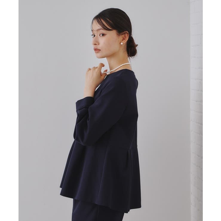 《通勤 セレモニー セットアップ対応》ペプラムブラウス | OPAQUE.CLIP | 詳細画像16 
