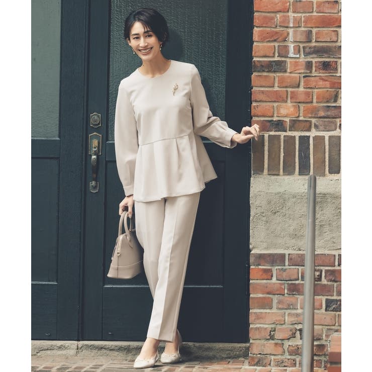 《通勤 セレモニー セットアップ対応》ペプラムブラウス | OPAQUE.CLIP | 詳細画像2 