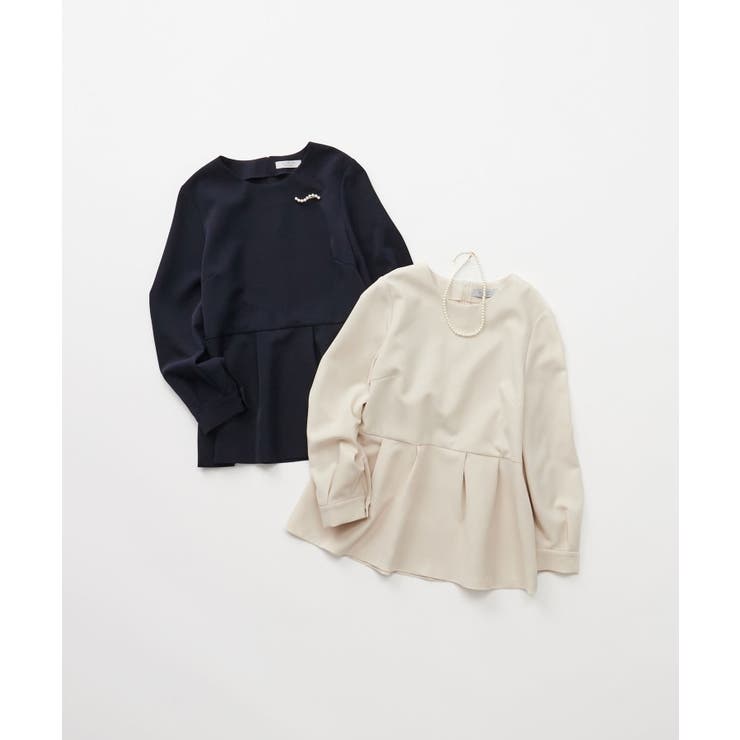 《通勤 セレモニー セットアップ対応》ペプラムブラウス | OPAQUE.CLIP | 詳細画像28 