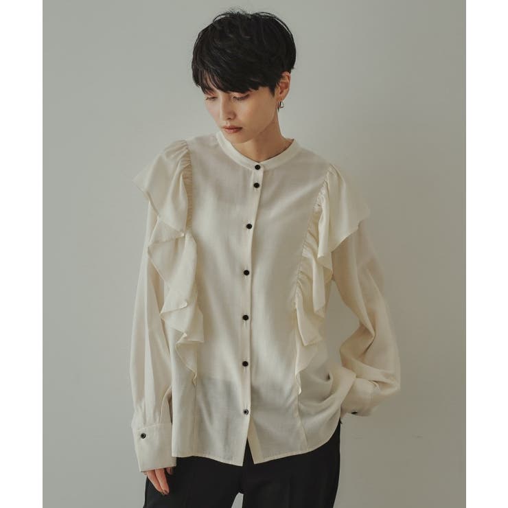 【大草直子さんコラボ】ラッフルブラウス | OPAQUE.CLIP | 詳細画像11 