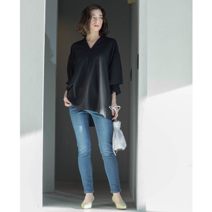 《SS-LLsize》ライクラストレッチスキニーデニムパンツ【洗濯機洗い可】 | OPAQUE.CLIP | 詳細画像12 